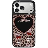 CASETiFY Mirror iPhone 17 Pro Max Case [Reflective/Compatible with Magsafe / 4.9 ft. 1X Military Grade Drop Protection] - Leopard Cherries - Black On Black