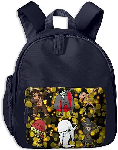 Kids Backpack Preschool Boys Girls Toddler School Bags Dabbing Ghost Witch Monster Vampire Zombie Skull Shiny Gold Glitter