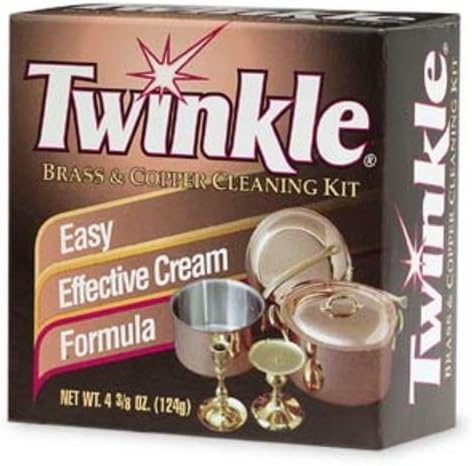 Twinkle Brass &amp; Copper Cleaning Kit, Easy Effective Cream Formula, 4.38-Ounce Box ( GreatValue Pack of 4)