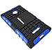 PASONOMI Lumia 435 Case, Heavy Duty Hybrid Armor Case Cover with Soft Inner Skin and Kickstand for Microsoft Nokia Lumia 435 (Armor Series Blue)