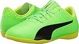 Puma Kids Unisex evoPower Vigor 4 IT Jr Soccer (Little Kid/Big Kid) Green Gecko/Puma Black/Safety Yellow Oxford