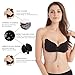 Holisouse Strapless Sticky Bra Backless Self Adhesive Invisible Push Up Reusable Bras with Drawstring