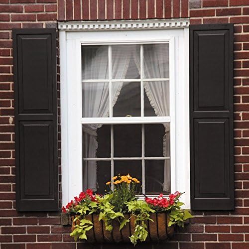 LTL Home Products SHP51 Exterior Window Raised Panel Shutters, 15 x 51 by Pinecroft