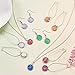 SUNNYCLUE 1 Box DIY 14Set Druzy Jewelry Necklace Earrings Making Kit - 24pcs Flat Back Druzy Resin Cabochons 12mm, 24pcs Blank Dangle Cabochon Setting, Earrings Hooks, 2m Cross Chains, Instruction