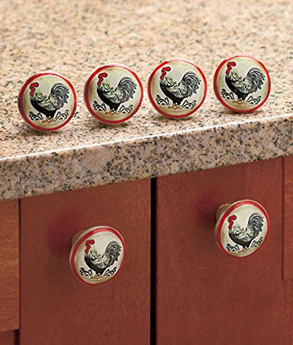 Set Of 6 Rooster Drawer Pulls Or Can Be Used As Rooster Cabinet
