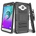 J3 Case,Galaxy Sol Case,J3 V Case,TILL(TM) Shock Absorbing Rugged Holster Locking Belt Swivel Clip Defender Heavy Duty Kickstand Case Cover for Samsung Galaxy Amp Prime/Express Prime - Black