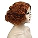 Aimole Short Curly Wigs Women's Vintage Flapper Wig 1920s Cosplay Halloween Party Daily Everyday Hair Red