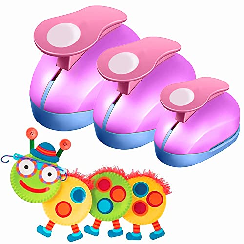 VSREI Round Hole Punch, Paper Punches, RoundPunches for Paper Crafts, Hole PuncherRound, RoundShaped Hole Punch, 9mm, 16mm, 25mm, Round Hole Punches Set (Random Color) — image 1