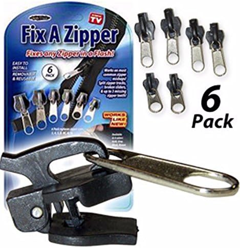 Zipper Quickly Instant Magic Zippers Fix Any Zipper For Bags Garment Shoes , 6pcs/lot