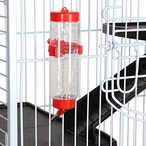 go2buy Metal 3 Doors Rats Rabbit Ferret Cage Playpen, 25.2 x 16.9 x 51.6 Inches (White)