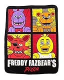 BIOWORLD Freddy Fazbear's Pizza Four Square Character Fleece Throw Blanket, 48