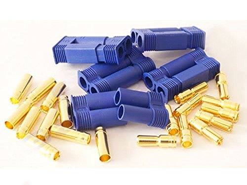 MARKETTY Male/female Ec5 Style Connector w/ 5mm Gold Bullet Plug(pack of 5 Pairs)
