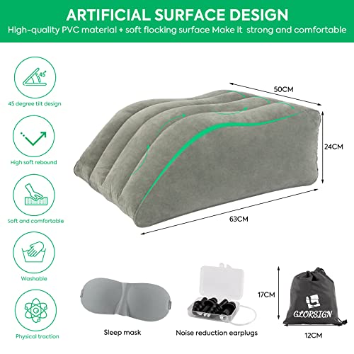 GLORSIGN Leg Elevation Pillow Inflatable, Wedge Pillows for Sleeping