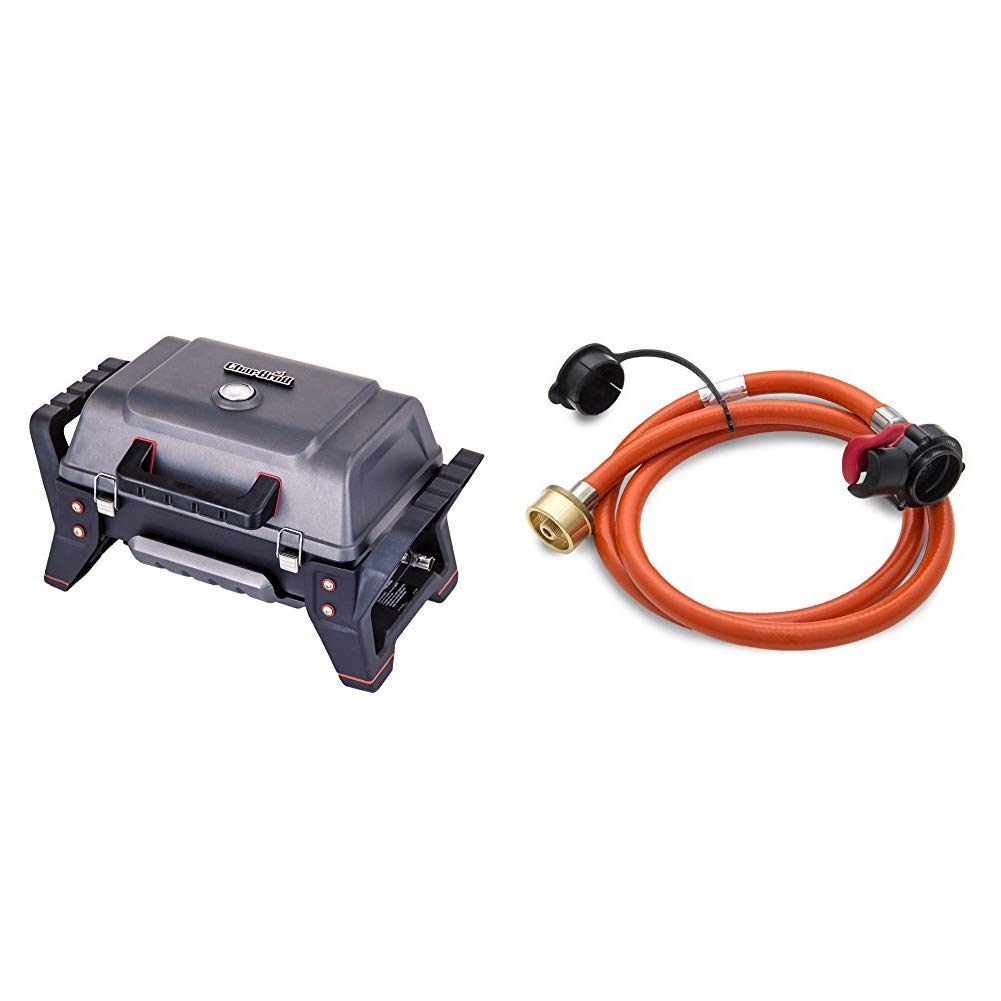 Char-Broil X200 Grill2Go Portable Barbecue Grill + 140 532 Hose and Regulator Adaptor Kit
