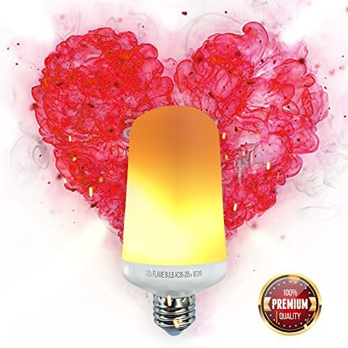 Led Flicker Flame Effect Light - Bulb Best for Party, Halloween. - E26 Socket, 3 Modes, Decorative and Creates Nice Atmosphere.