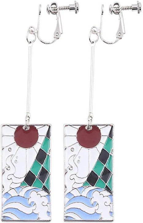 Amazon Lugemal 鬼滅の刃 竈門炭治郎風 耳飾り イヤリング 吊り飾り コスプレ道具 コスチューム小物 禰豆子風 我妻 善逸風 アクティビティ 学園祭 ハロウィン はこ付き イヤークリップ 合金製 竈門炭治郎風 コスプレ 仮装 通販