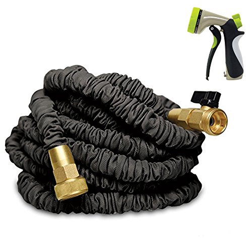 50' Heavy Duty Expandable Garden Water Hose by KONA + Free 8-Way Sprayer