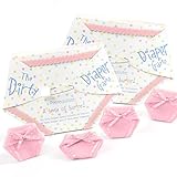 Big Dot of Happiness The Dirty Diaper Game - Baby Shower Game - Pink (20 Diapers)