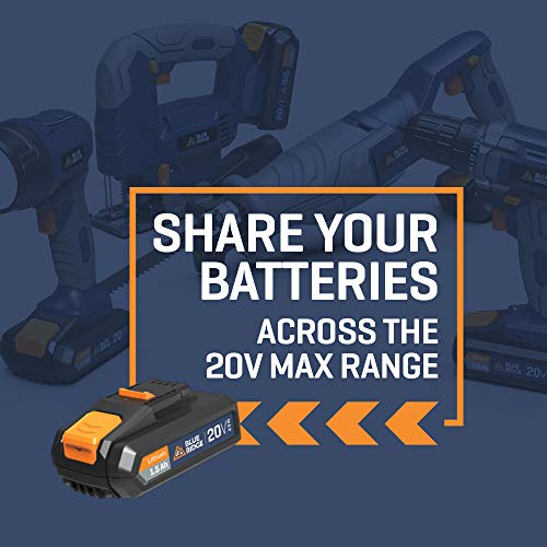 Blue Ridge BR2801U 20V MAX Cordless Reciprocating Saw with Lithium-Ion Battery and Charger,Variable speed