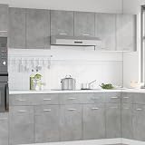 vidaXL Hanging Cabinet Wall Storage Concrete Grey 80x31x60 cm Engineered Wood view 2