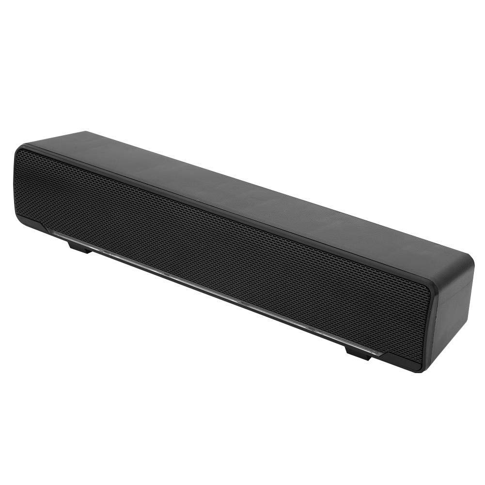 3 5mm Input Soundbar,Stereo Music Player Speaker with Stereo Sound for PC TV Copmputer Mobile Phone Tablet Computer Cellphones Party Gadren Black