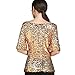 Glistening Sequin Cocktail Club Party Top Shimmer Glam Glitter Plus Size T-Shirt