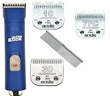 Andis ProClip AGC Super 2-Speed Detachable Blade Clipper Professional Animal Grooming AGC2 with 3-Blades #10+#30+#7FC and Steel Comb