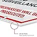 Video Surveillance Sign, Surveillance Sign, 12x12 Inches, Rust Free .040 Aluminum, Fade Resistant, Made in USA