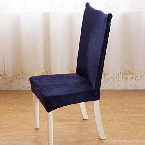 Fabal Farley velvet Dining Chair Covers Wedding Christmas Party Chair Cover Brown Dining Chair Seat Covers (navy)