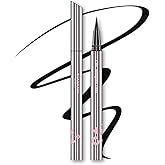 CHARMACY Liquid Eyeliner Waterproof, Intense Black Long Lasting Eyeliner Pen with Ultra Fine Tip, Smudge Proof, Smear Proof, Easy Apply for Winged Liner &amp; Precise Lines, Beginner Friendly, 0.6ml