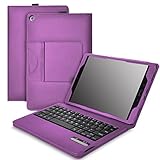 KuGi Asus Zenpad Z10 ZT500KL keyboard case, Ultra Lightweight Stand Portfolio cover case with Detachable Bluetooth Keyboard for Asus Zenpad Z10 ZT500KL Verizon /3S 10 Z500M 9.7-Inch tablet (Purple)