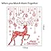 CUGBO Red Reindeer Snowflake Christmas Tree Wall Sticker Home Decor Decal for Glasses Shops Window