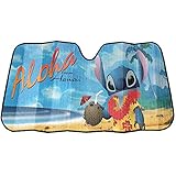 Lilo & Stitch Aloha Hawaiian Beach Disney Auto Car Truck SUV Vehicle Universal-fit Front Windshield Sunshade - Accordion Sun Shade