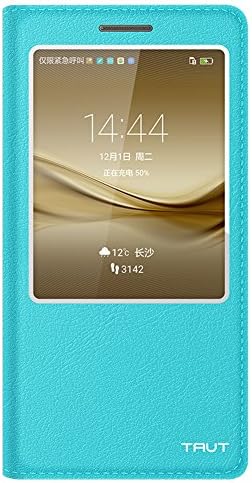 Yeuk Huawei Mate8 Case,Smart Flip Leather Cover with Auto Sleep Wake-up and Quick Access to Phone Call Function-Light blue