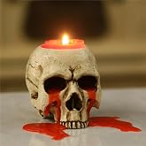 Comeon Skull Candle Holder Resin Gothic Tea Light Mini Skull Decoration | Resin Material, Horror Gothic Design, Perfect Halloween Home Decoration, Tea Light Holder, Novelty Craft Collection