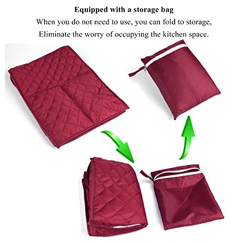 Stand Mixer Cover Dust-proof with Organizer Bag for Kitchen Mixer (Red) - Thumbnail 5
