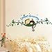 Sweet Dream Sleepy Little Monkey Rest on Tree Vine Monkey Wall Decal Nursery Wall Decal
