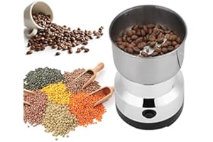 STRNEK Multifunctinal Electric Coffee Grinder, Kitchen Grains Nuts Beans Spices Milling Machine Coffee Grinder with Dry Grains and Green Beans for Home (US 110V)