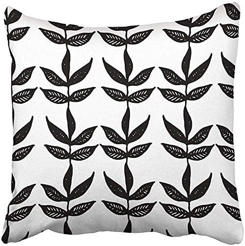 Fundas de almohada cuadradas con diseño floral verde con plantas