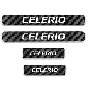Voor Suzuki Celerio Instaplijsten Protector Carbon Sticker Deur Instaplijsten Instaplijsten Scuff Plaat Stickers Auto…