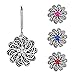 Ascrafter Zipper Pulls Charm - Bling Zipper Charm with 4 Rhinestone Snap Buttons for Jacket, Purses, Backpack, Luggage Bag Pendant & More