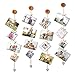 Olakee Hanging Photo Display Picture Frame Collage Picture Display Organizer with 30 Wood Clips for Wall Decor Hanging Photos Prints and Artwork