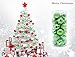 Woowell 24ct Green Shatterproof Christmas Tree Ornaments Large Size 2.36