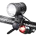 AUOPRO 1200 Lumen USB Rechargeable Bicycle Headlight, LED Bike Lights Front and Back, Front and Rear Light Set, Cycling Safety Accessories for Men and Women