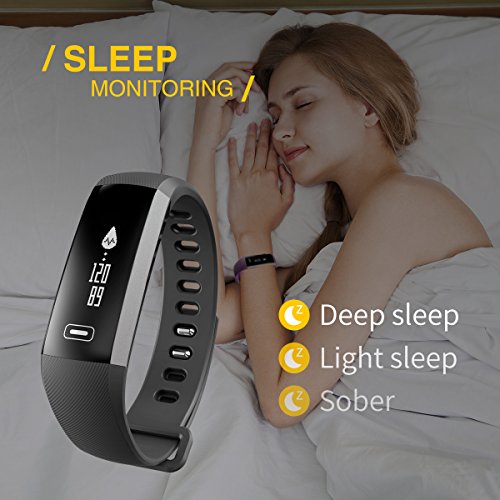 READ New Smart Fitness Tracker,Smart Watch with Blood Pressure Heart Rate Sleep Pedometer Camera remote shoot Blood Oxygen Monitor Smart Wristband Bracelet R5 for Bluetooth Andriod and ios - Thumbnail 6