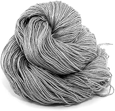 Darn Good Yarn, Sport Weight 2 Ply Linen, 350 Yards, Silver, 100 Grams, 1 Skein