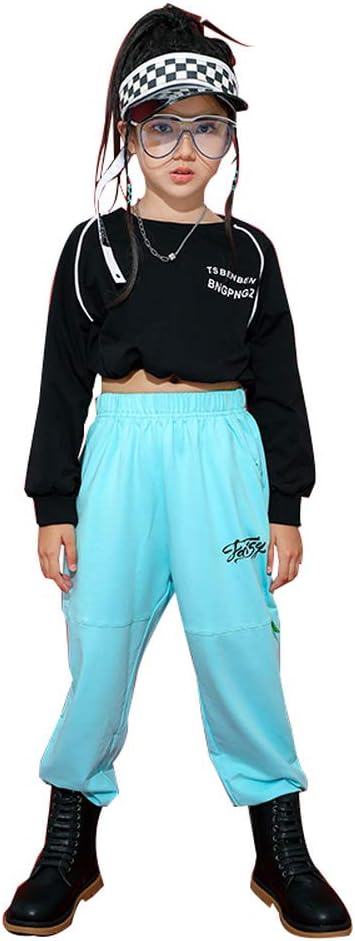 Amazon キッズ ダンス衣装 ヒップホップ ダンス衣装 へそ出しトップス ズボン子供服 女の子 チアガール ジャズダンス ステージ衣装 発表会 体操服 練習着 イベント Jazz Hiphop 団体服 演出服 ズボンのみ 110 キッズコスチューム 服 ファッション小物