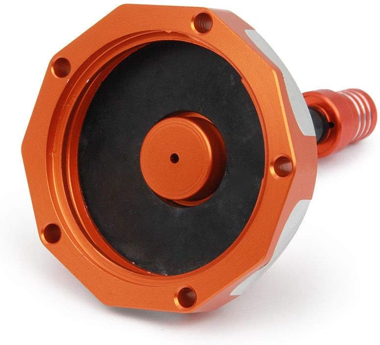 C-FUNN Aluminum Billet Gas Fuel Tank Cap For KTM 50 85 125 200 250 300 350 360 380 400 450 525, silver|orange - Image 4