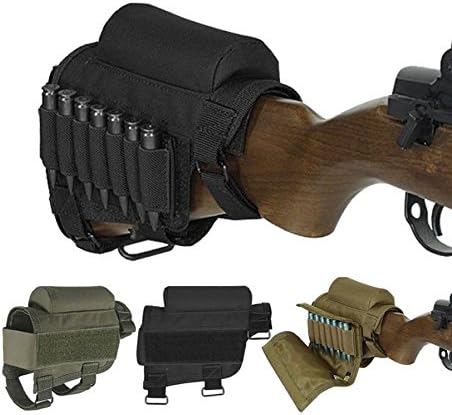 Tactical Buttstock Cheek Rest with Ammo Carrier Case Holder for .308 .300 Winmag