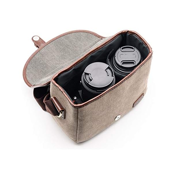 ZHUSHI. Retro wasserdichte Kameratasche Fotografie-Paket DSLR Schulterkoffer Für Leinwand Micro Single Messenger Männer… – Bild 5